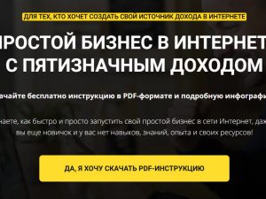 «Простой бизнес в интернете с пятизначным доходом» от Евгения Вергуса